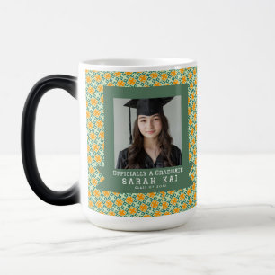Caneca Mágica Padrão Ousado Azteca Ano de Graduação Senior