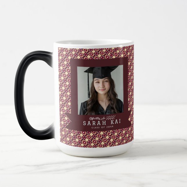 Caneca Mágica Padrão Ousado Azteca Graduação Neta (Esquerda)