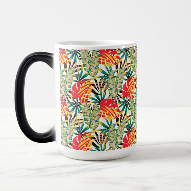Caneca Mágica Padrão tropical brilhante (Esquerda)