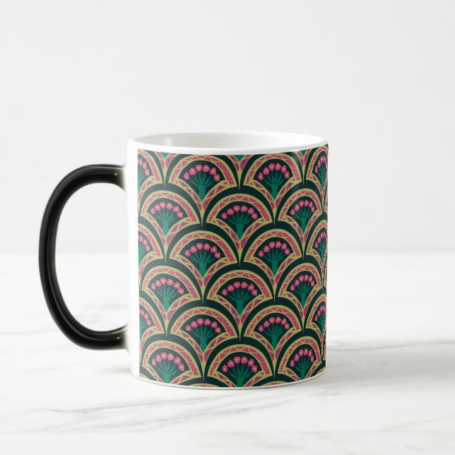 Caneca Mágica padrão verde em forma de concha (Esquerda)