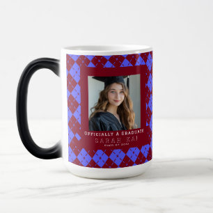 Caneca Mágica Padrão Xadrez na Moda Graduação do Neto