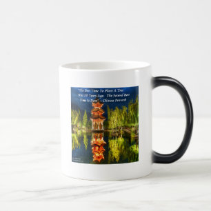 Caneca Mágica Pagode Chinesa E Provérbio Da Natureza