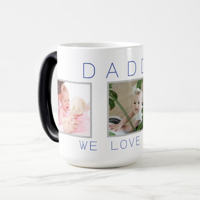Caneca Mágica Pai 3 Fotografia personalizada (Frente Esquerda)