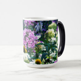 Caneca Mágica Paisagem do Phlox do Jardim Rosa com Flores de Con