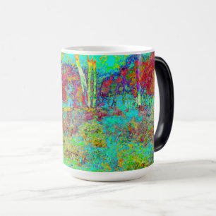 Caneca Mágica Paisagem Dourada do outono psicodélico e do jardi