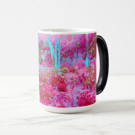 Caneca Mágica Paisagem Impressionista de Jardim Vermelho e Rosa