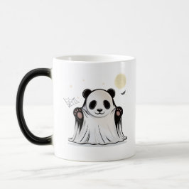 Caneca Mágica Panda Fantasma Fofo Sob a Lua 