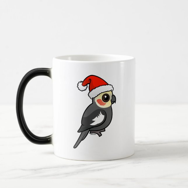 Caneca Mágica Papai noel do Cockatiel (Esquerda)
