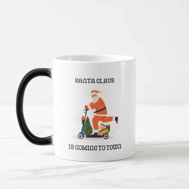 Caneca Mágica Papai Noel em um Patinete (Esquerda)