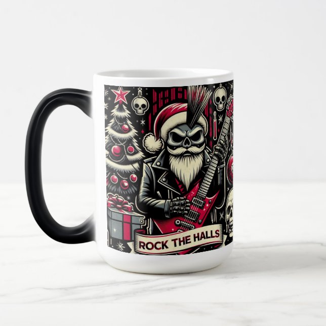 Caneca Mágica Papai Noel roqueiro  (Esquerda)