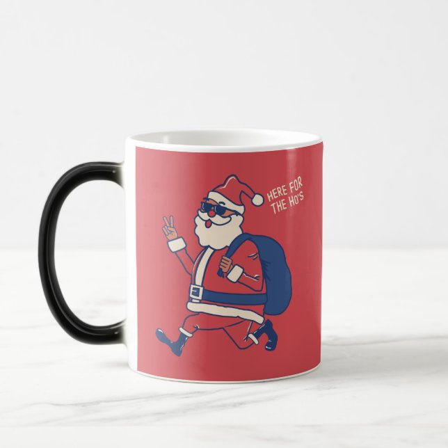 Caneca Mágica Papais noeis Engraçados Estão Vindo Para O Natal D (Esquerda)