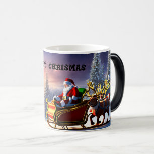 Caneca Mágica "Papais noeis Merry Christmas Coffee Cup