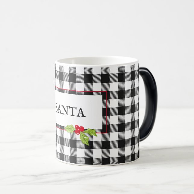 Caneca Mágica PAPAIS NOEIS Xadrez Natal Holly Clássica Diversão  (Frente Esquerda)