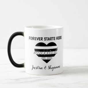Caneca Mágica Para Sempre Começa Aqui Casado Cardíaco