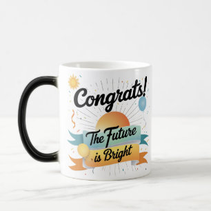 Caneca Mágica Parabéns - O Futuro está Brilhante   Magic Reveal 