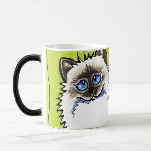 Caneca Mágica Pares dos gatos de Ragdoll de Fora-Trela Art™ da