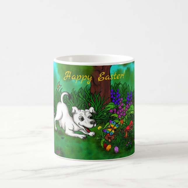 Caneca Mágica Páscoa - Puppy Capo e borboleta (Centro)