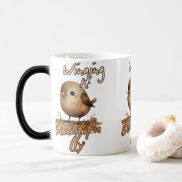 Caneca Mágica Pássaro Pequeno Arte Quente