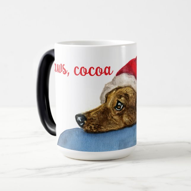 Caneca Mágica Paws, cocoa and joy! (Frente Esquerda)