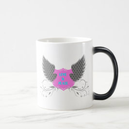 Caneca Mágica Peace Love Angel Wings Design