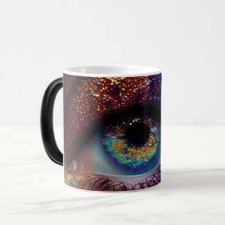 Caneca Mágica Peacock Fantasy Bonito Olho Lado a Lado