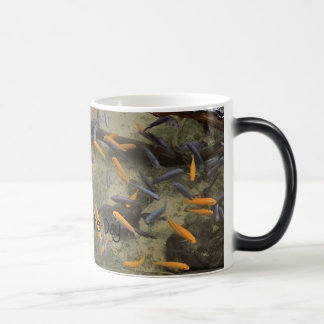 Caneca Mágica Peixes Dourados Coloridos Caça 