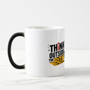Caneca Mágica Pense fora da citação motivacional