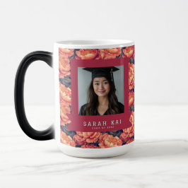 Caneca Mágica Peônias Elegantes Presente Floral Para Ele Graduad