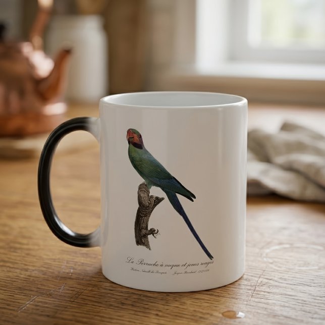 Caneca Mágica Periquito-de-cauda-longa, Psittacula Longicauda (Long-Tailed Parakeet, Psittacula Longicauda. Color Morph Mug)
