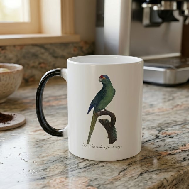 Caneca Mágica Periquito-fronte-laranja, Eupsittula Canicularis (Orange-Fronted Parakeet, Eupsittula Canicularis. Color Morph Mug)