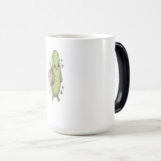 Caneca Mágica Personagem de Pepino Escolar Fofo Cartoon Clipart