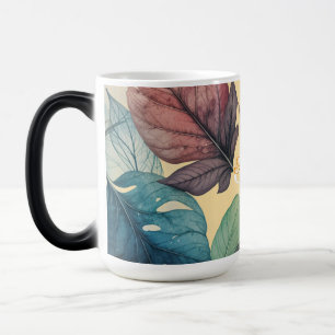 Caneca Mágica Personalizar o & nome inicial O outono das folhas
