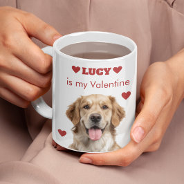 Caneca Mágica Personalized Dog Photo Valentine’s Day Mug