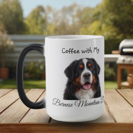 Caneca Mágica   Pet Photo Bernese Mountain Dog  Personalize