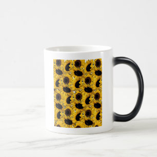 Caneca Mágica pétalas de girassóis nadam mergulho marinho nature