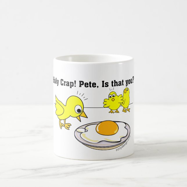 Caneca Mágica Pete, é que você? Humor do ovo (Centro)