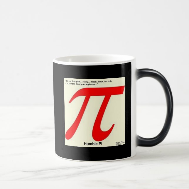 Caneca Mágica Pi R Quadrado Humilde Divertido (Direita)
