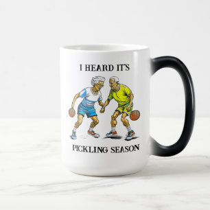 Caneca Mágica Piada de Pickleball Engraçada   Temporada de Conse