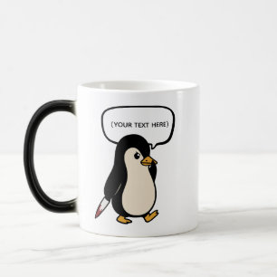 Caneca Mágica Pinguim bonito, mas malicioso