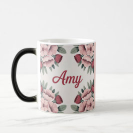 Caneca Mágica Pink Amy Floral Morphing Mug
