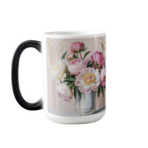  Pink Peonies Art Deco Morphing Mug