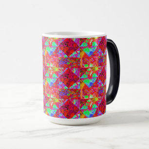 Caneca Mágica Pintura Colorida do Jardim com Hidrangea Vermelha