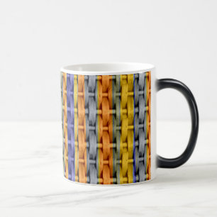 Caneca Mágica Pintura de faixas coloridas design de gráfico vime