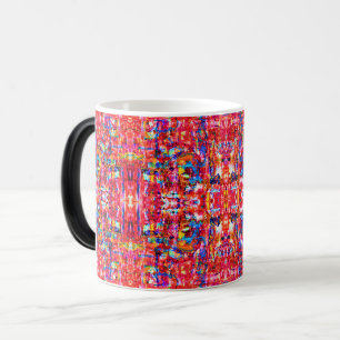 Caneca Mágica Pintura de ondas abstratas coloridas fofas
