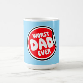 Caneca Mágica Pior Pai de Todos os Tempos Piada Engraçada e Sarc