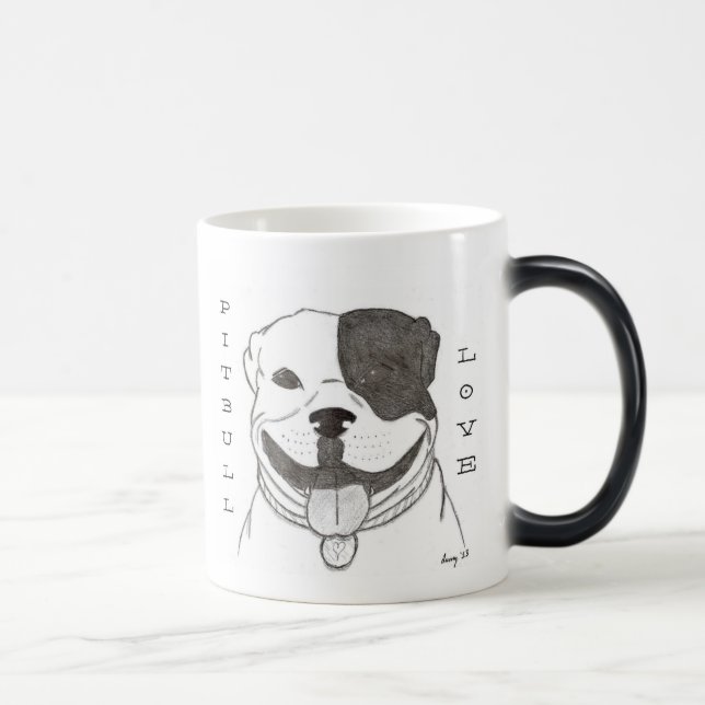Caneca Mágica Pitbull Love Mug (Direita)