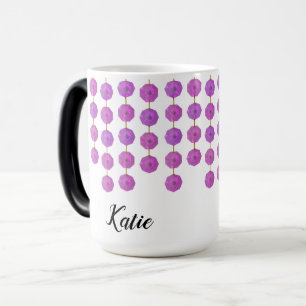 Caneca Mágica Placas De Cristal Rosa Personalizadas