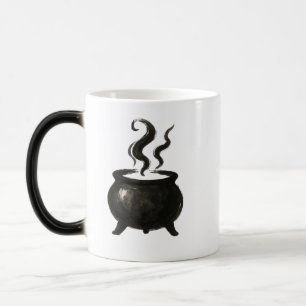 Caneca Mágica Poção de Bruxa – Caldeirão Minimalista de Hallowee