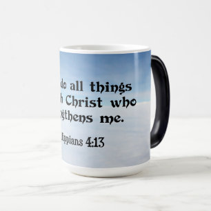 Caneca Mágica Posso Fazer Tudo Através... Philippians 4:13