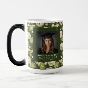 Caneca Mágica Presente de Flor de Ranúnculo Ousado Para Ele Grad